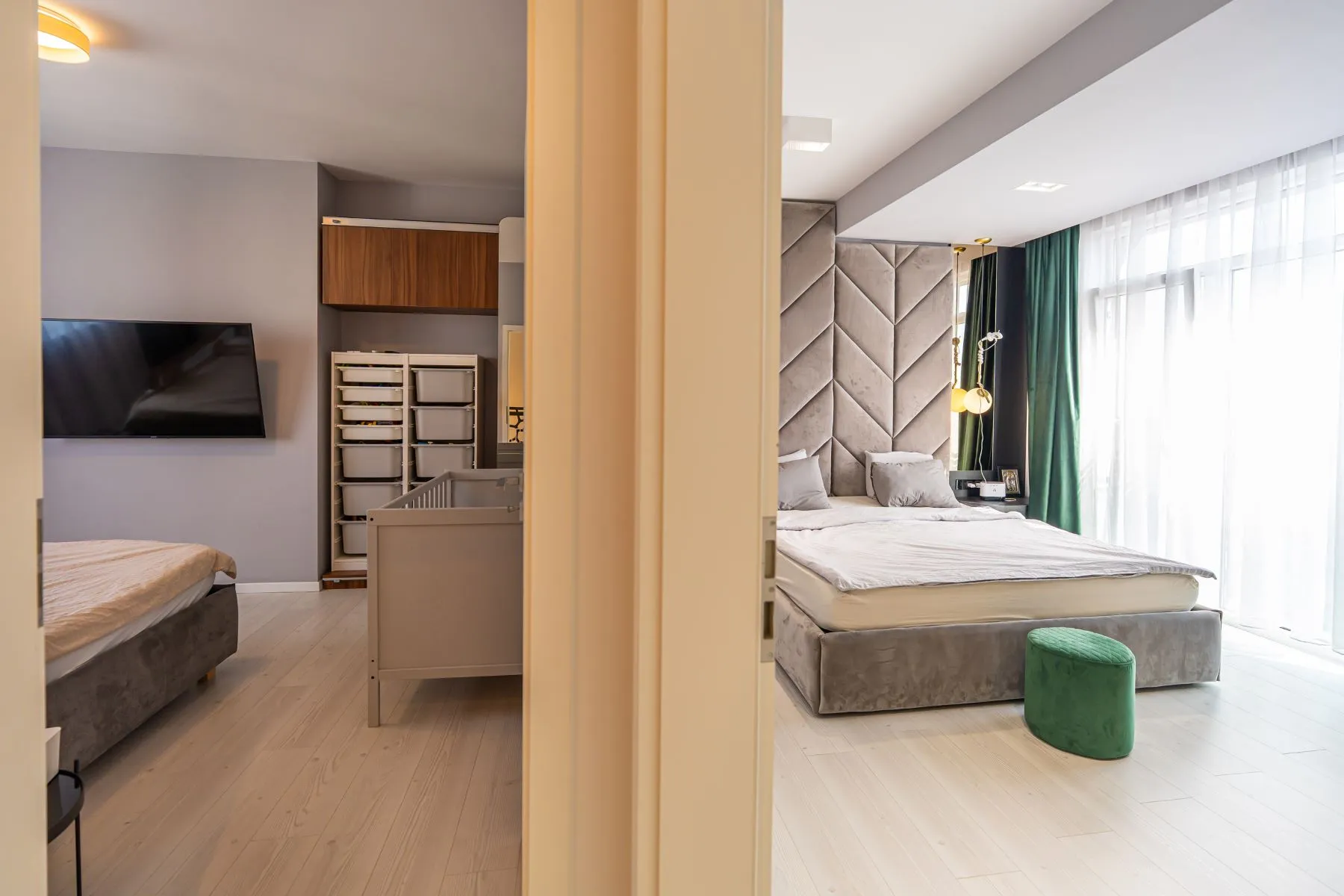 Private bedroom corridor connecting the two upper-floor sleeping rooms