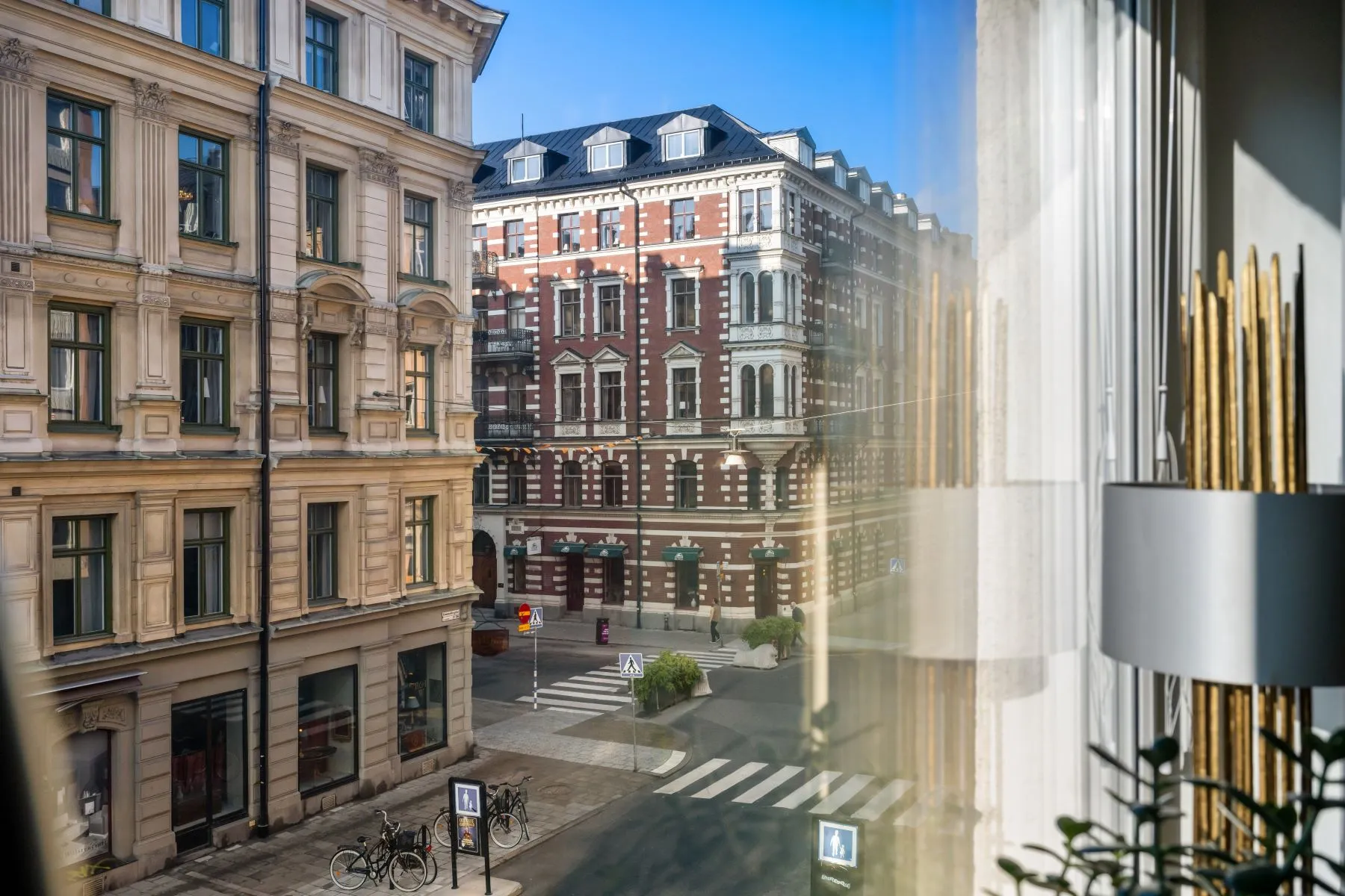 Historic Stockholm architecture viewed from the dining-room window