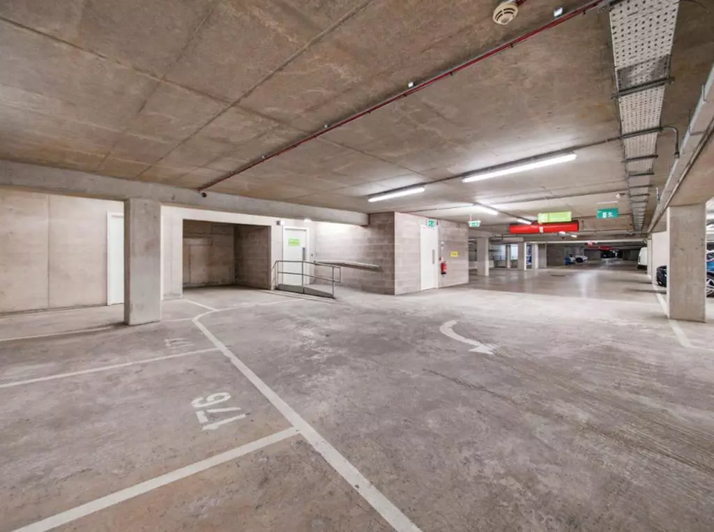 Private allocated space in the secure underground car park