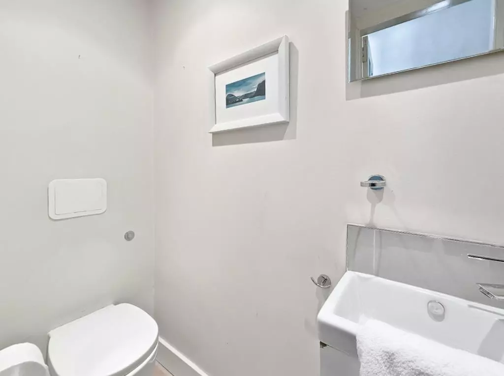 Separate WC with basin and high-level window